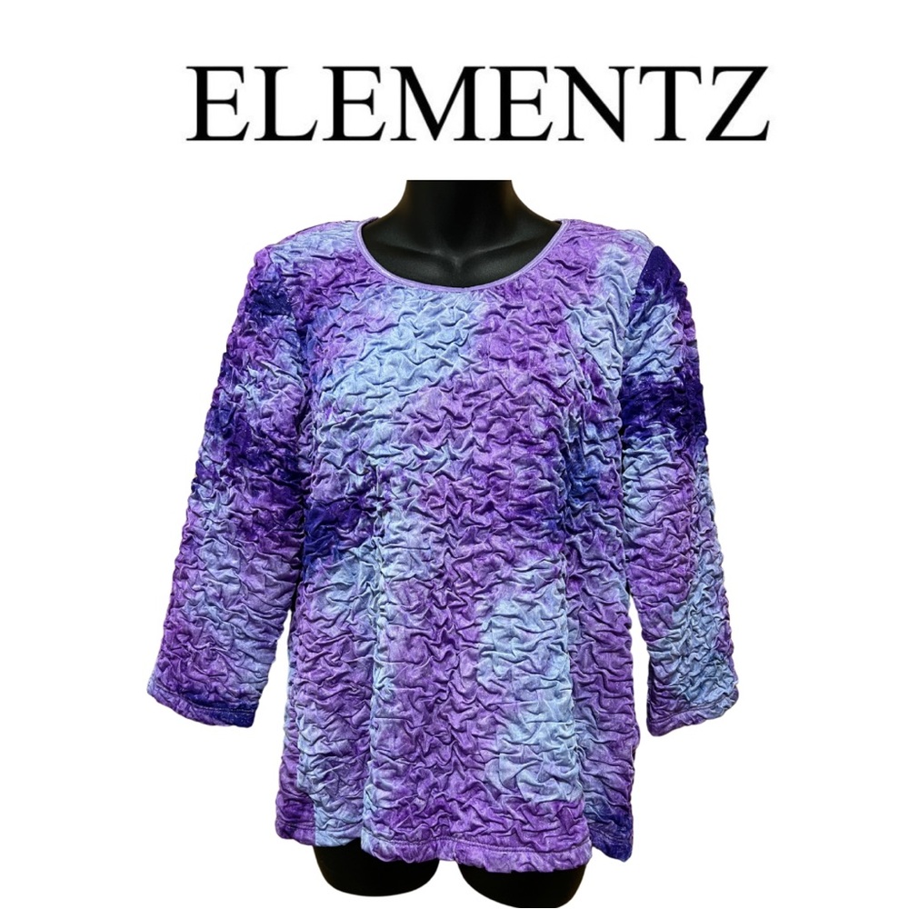 ELEMENTZ 3/4 TOP - PURPLE UNICORN MIX - SIZE PETITE X-LARGE